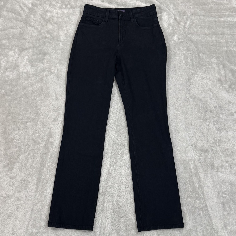 NYDJ Womens Jeans 6 Black Barbara Bootcut Lift Tuck Technology Stretch